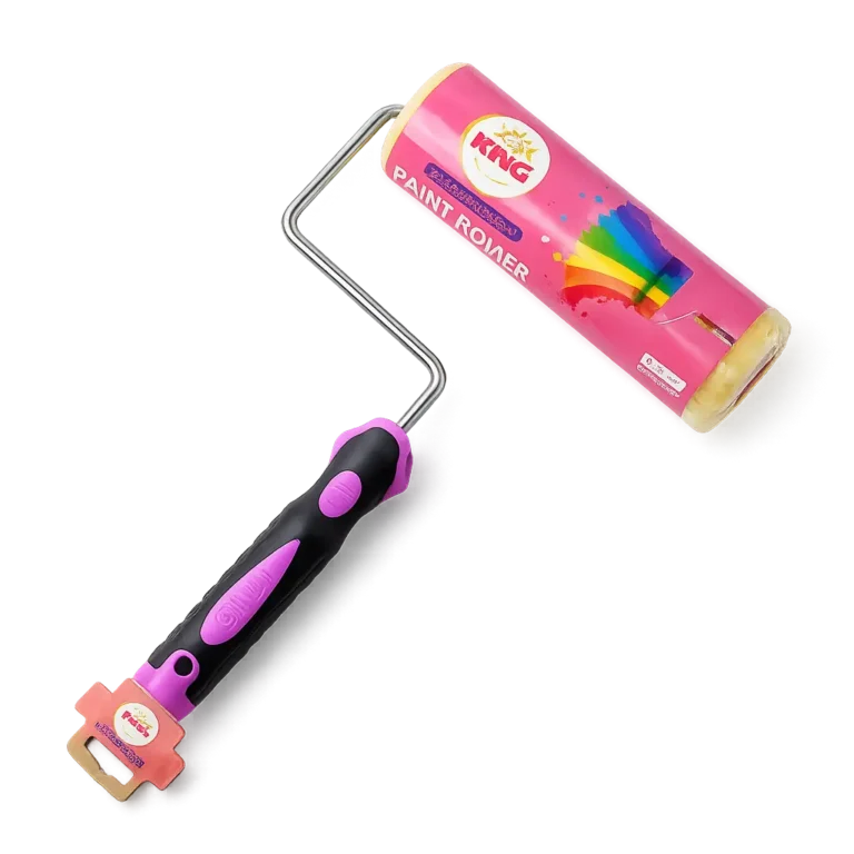King 9 inch paint roller with comfortable grip handle for wall painting