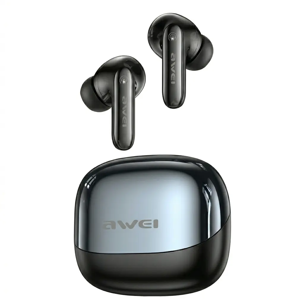 awei-t99-anc-wireless-earbuds-black Awei T99 ANC Wireless Earbuds Black Color with Charging Case