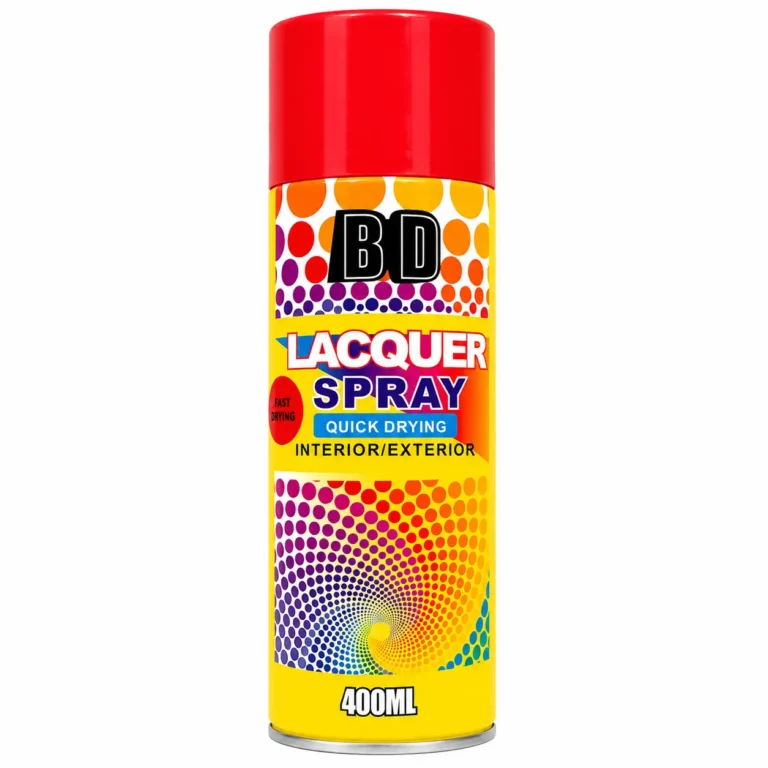 BD Lacquer Spray 400ML Quick Drying Clear Coat for Wood and Metal