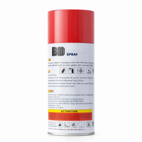 BD Lacquer Spray 400ML Quick Drying Clear Coat for Wood and Metal