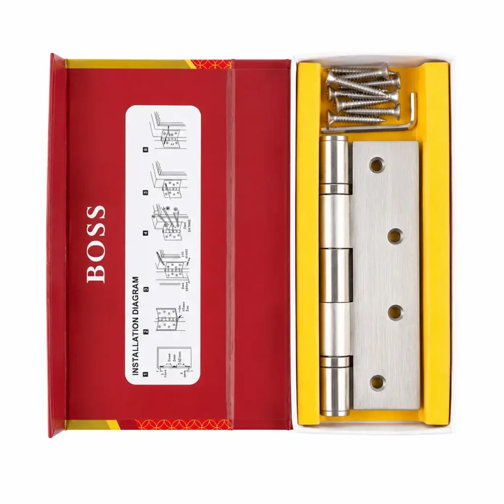 BOSS Stainless Steel Door Hinge with Installation Kit