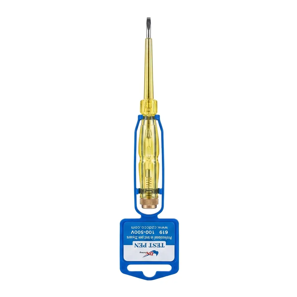 Professional neon test pen and flat screwdriver 100V-500V for electrical safety