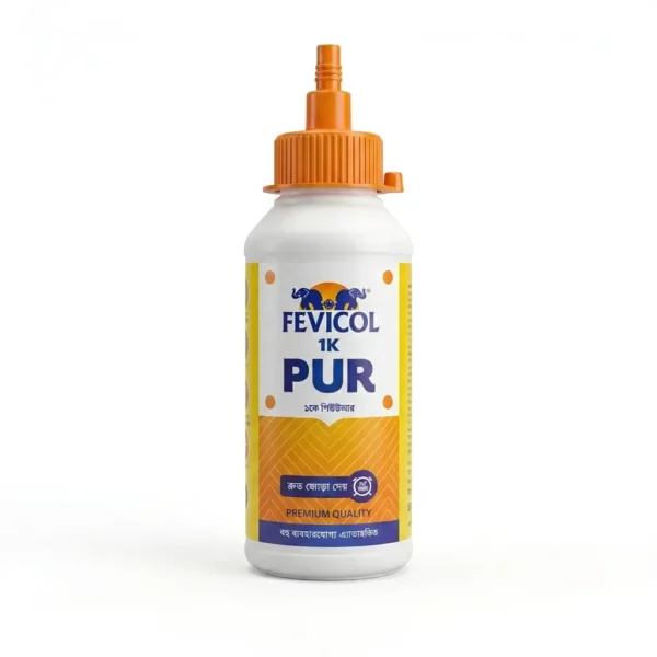 Fevicol 1K PUR premium quality waterproof polyurethane adhesive bottle with orange nozzle cap