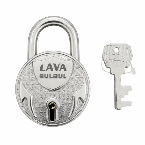 LAVA BULBUL 7 Lever Heavy Duty Brass Cylinder Padlock with Key