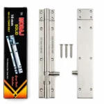 Mobaj Solid 10mm 100 percent stainless steel tower bolt with screws and packaging box