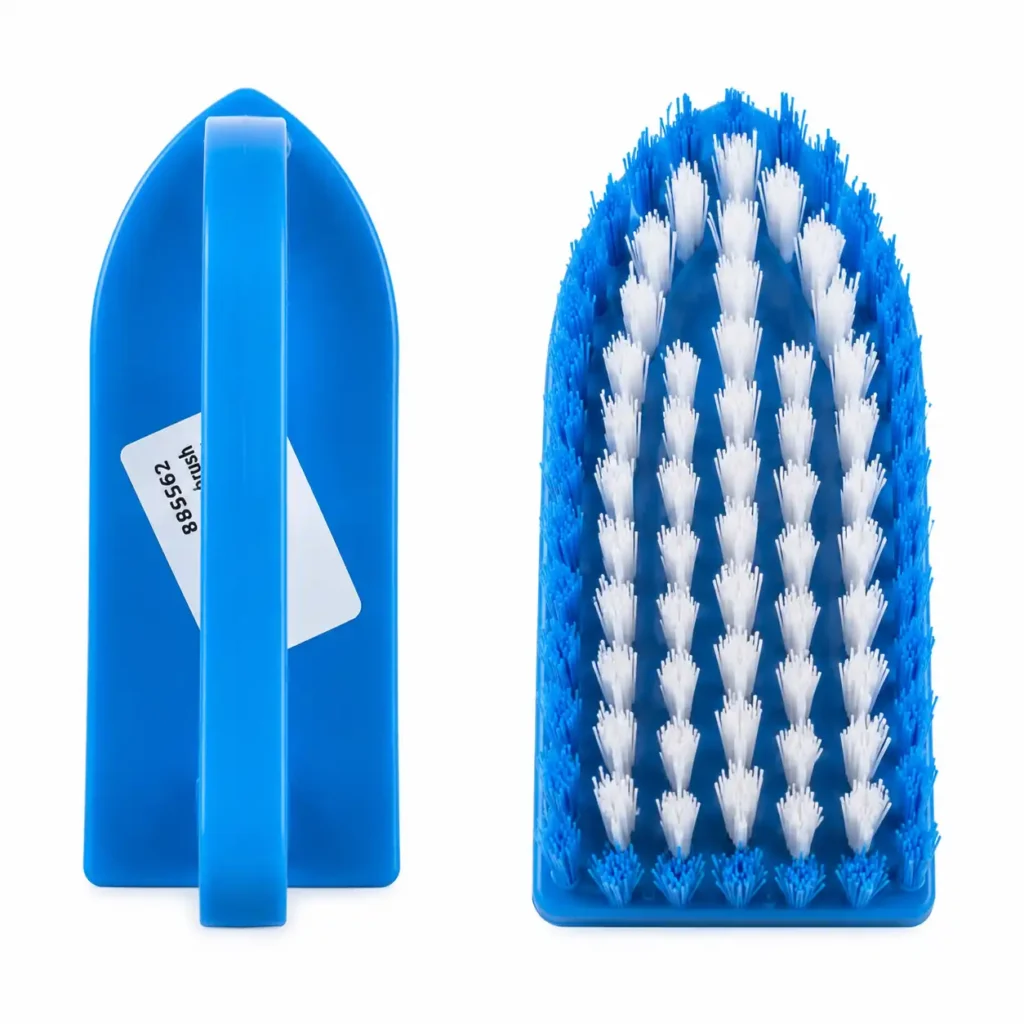 plastic cleaning brush with handle for bathroom and floor cleaning (মেঝে এবং বাথরুম পরিষ্কার করার জন্য হাতলসহ নীল প্লাস্টিকের ব্রাশ)