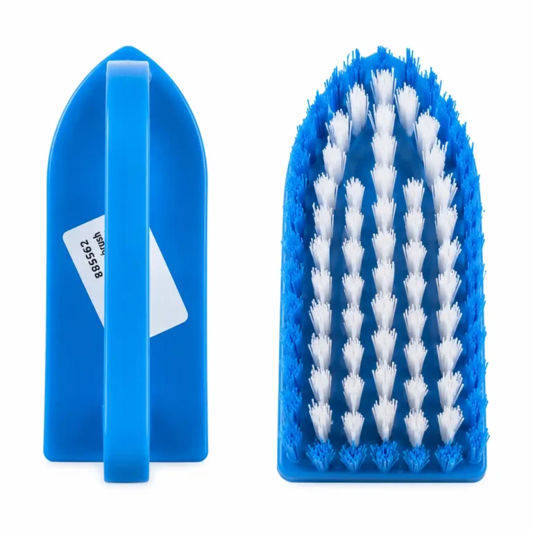plastic cleaning brush with handle for bathroom and floor cleaning (মেঝে এবং বাথরুম পরিষ্কার করার জন্য হাতলসহ নীল প্লাস্টিকের ব্রাশ)