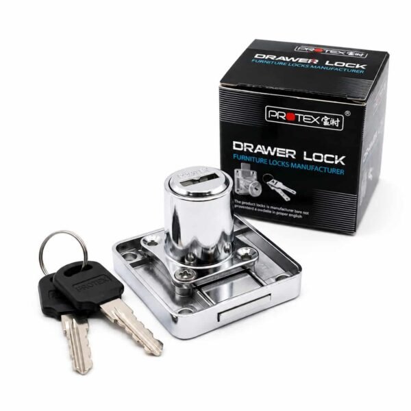 Protex high quality furniture drawer lock with keys and packaging box