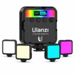 Ulanzi VL49 RGB Mini LED Video Light with Magnetic Backing on Pure White Background