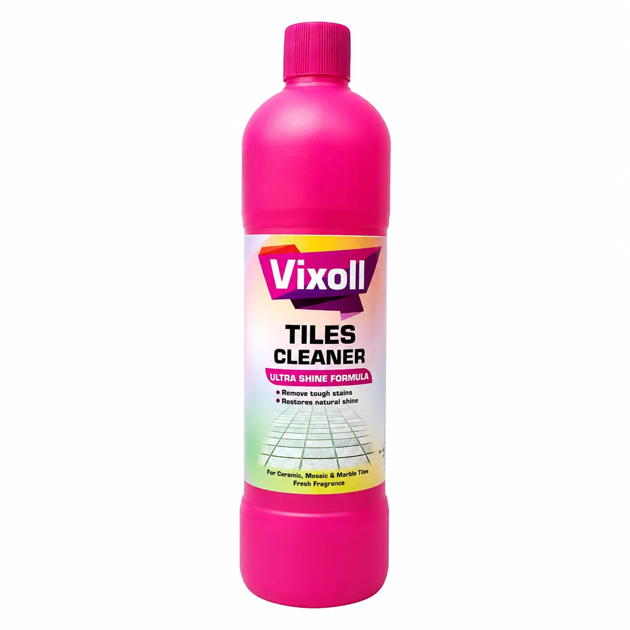 Vixoll Tiles Cleaner - Ultra Shine Formula Vixoll Tiles Cleaner liquid bottle for ceramic, mosaic, and marble floors