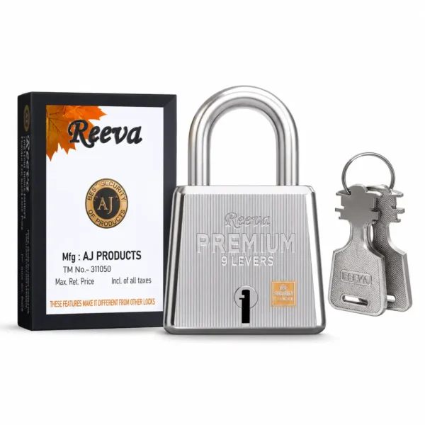 Reeva Premium 9 Levers High Security Padlock by AJ Products