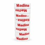 Madina brand white water tank stack with 20m capacity indicator, durable water storage solution in Bangladesh.